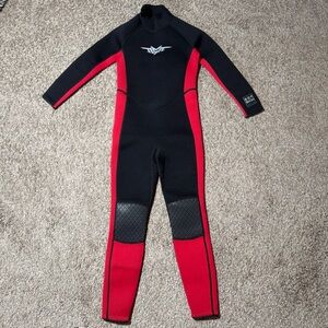 Kids Swim Rashguard in Black and Red
